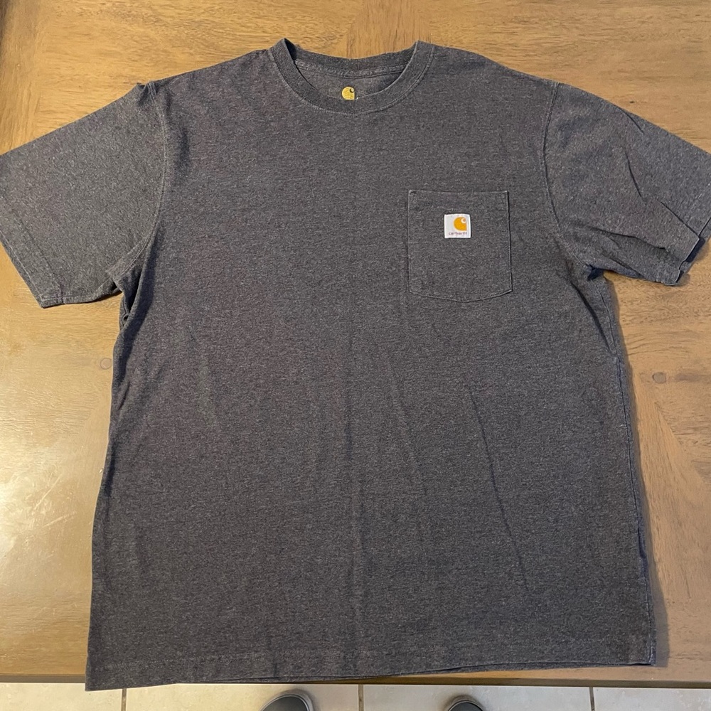 Carhartt Men's Short-Sleeve Pocket Tee — Dark Gray Heather